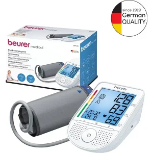 نمای کامل فشارسنج بازویی سخنگو بیورر مدل BM49 همراه با کاف