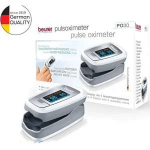 نمونه دستگاه پالس اکسیمتر PO 30 بیورر (beurer) رسالایف با جعبه